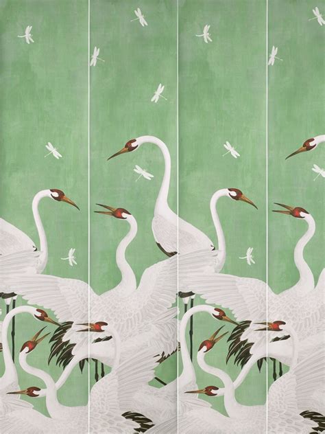 papel de parede gucci flamingo|Green Heron Print Wallpaper .